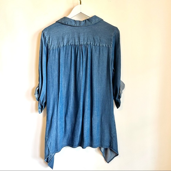 Saks 5th Avenue Chambray Tunic Top - Picture 2 of 11